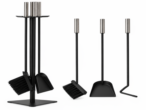 Печные штучки набор для камина, 3 предмета на подставке, 60 × 19,5 × 19,5 см