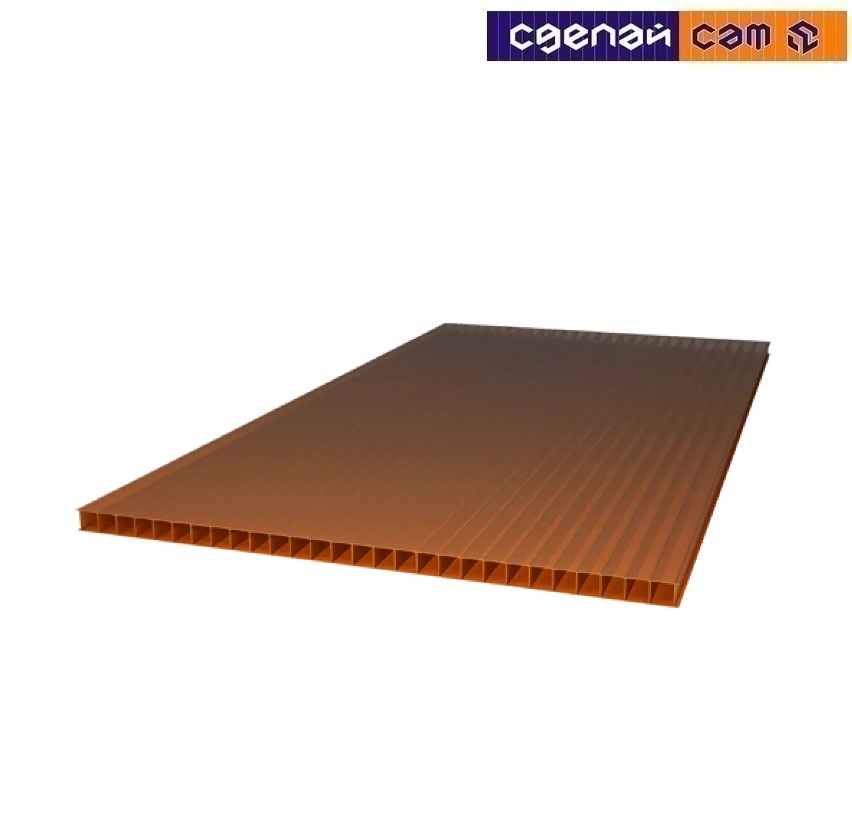 Плита из поликарбоната 1050х2000х4 мм (бронза)