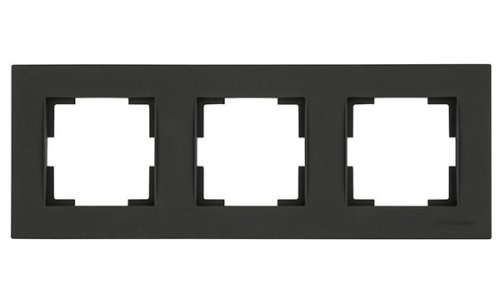 Rita - Рамка 3 поста, горизонтальный монтаж, черный мат.  2220-800-184