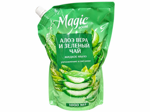 Мыло жидкое Magic Boom «Алоэ вера и зелёный чай», 1 л