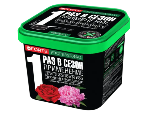 Bona Forte Удобрение гранулированное пролонгированное Для пионов и роз с биодоступным кремнием, ведро 1 л