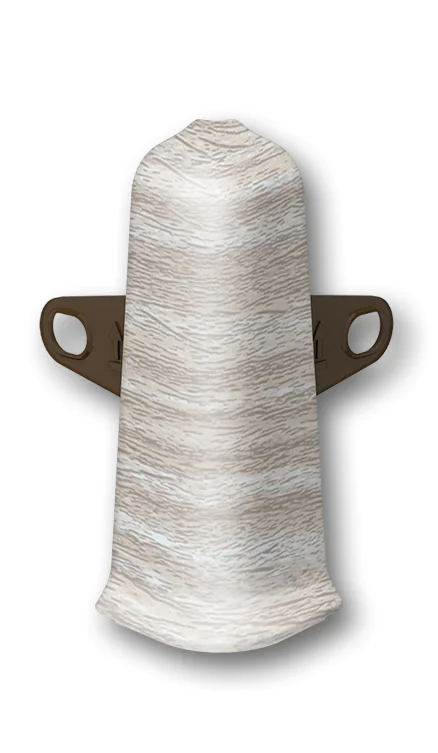 Угол наружный  для плинтуса 70мм "Идеал Деконика", 294 Орех антик