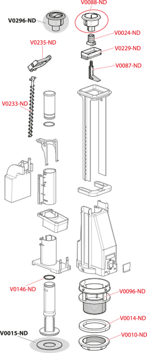 А08А Сливной механизм с двойной кнопкой AlcaPlast Чешская Республика