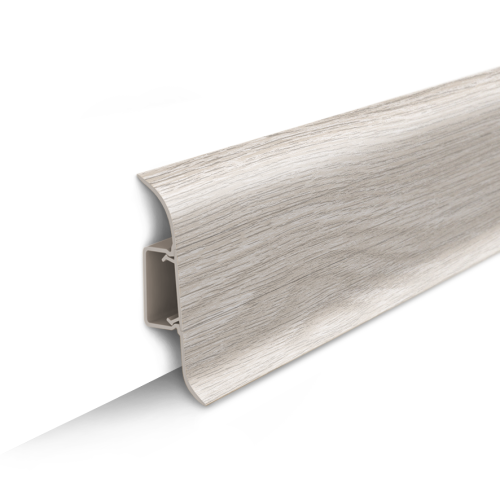 Плинтус напольный с центральной планкой 55мм 2,2м "Идеал Классик", 251 Ясень