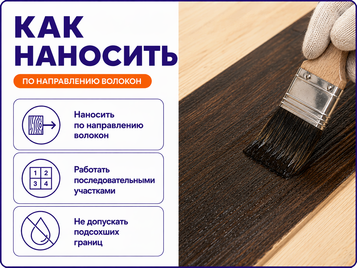 Морилка водная «Вершина», эбеновое дерево, 0,5 л фото 4