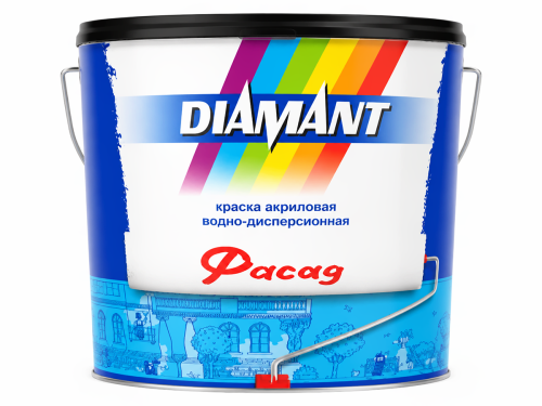 Краска акриловая DIAMANT «Фасад», белая, 10 л