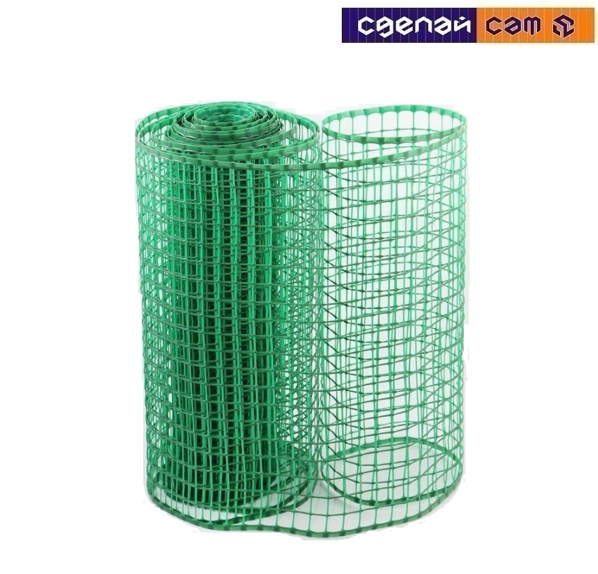 Сетка пластиковая 15x15-1000 садовая, зелёная, 500г/м2
