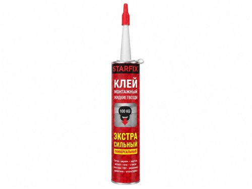 Клей монтажный STARFIX «Жидкие гвозди» SM-68139-1, каучуковый, бежевый, 300 мл