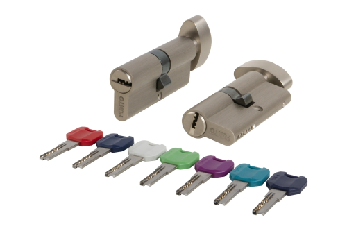 Цилиндровый механизм MaxPro7002Knob70mm(30+10+30) SN никель 7key с вертушкой (57587) (PUNTO)