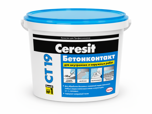 Грунтовка адгезионная Ceresit CT 19 «Бетонконтакт», 2 л