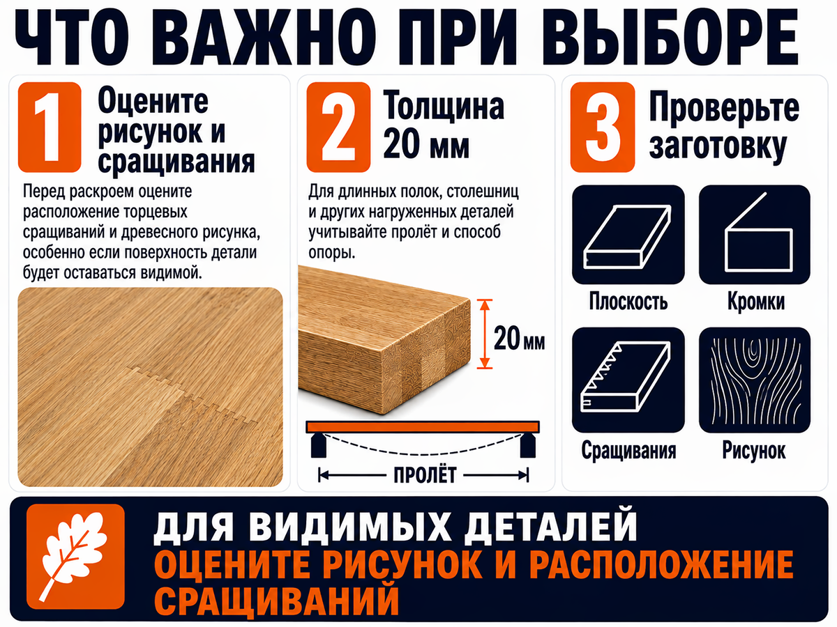 Мебельный щит из дуба сращённый, 2000×500×20 мм, сорт 1/3 фото 5