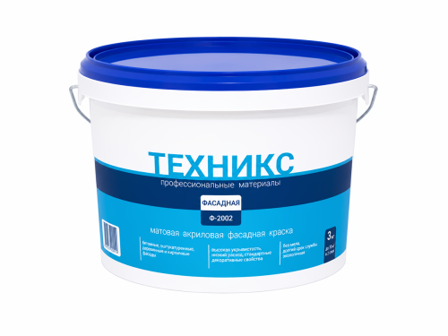 Краска ТЕХНИКС «Фасад» ВД-АК-1 Ф-2002 Р, шоколадная, 3 кг