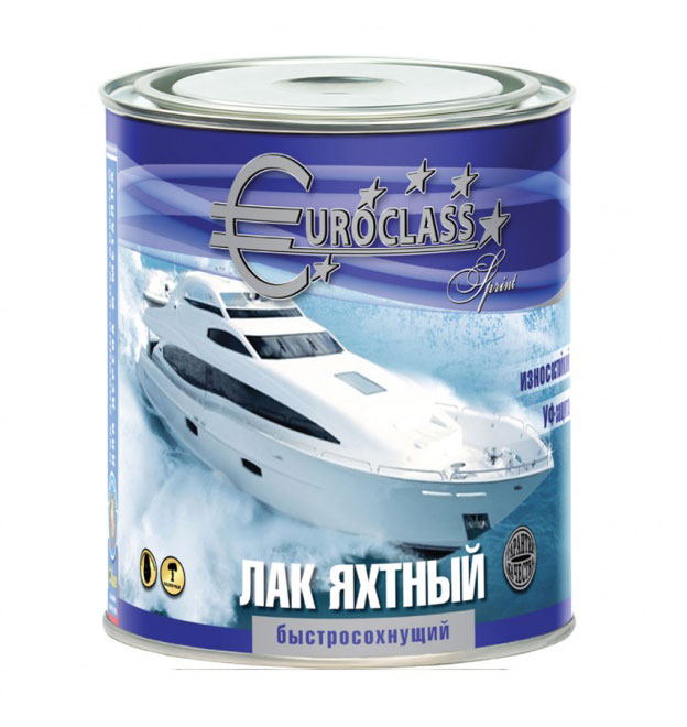 Лак алкидно-уретановый "EUROCLASS" яхтный 0,8 кг