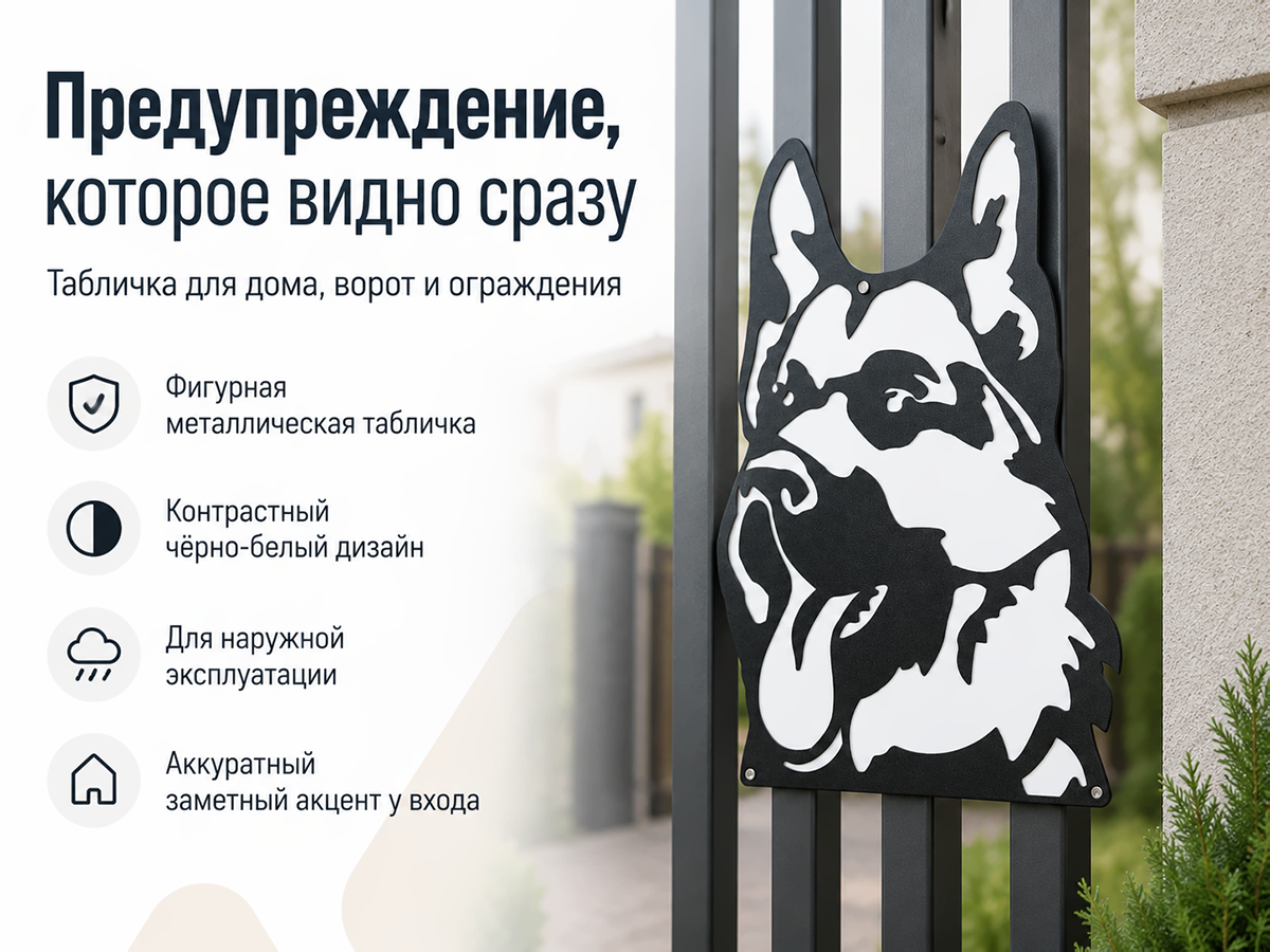 Табличка информационная «Собака» GALA TB005-BY, 190×277 мм