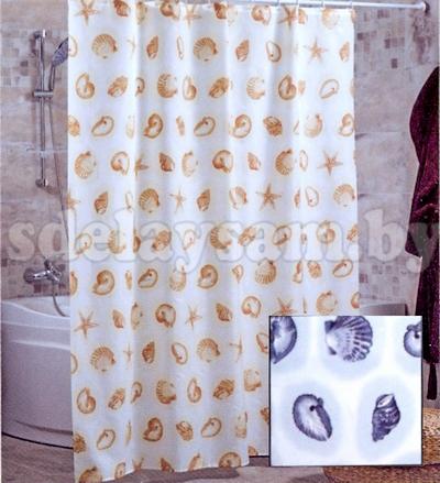 Штора для ванной комнаты т.м. Miranda STARFISH серый