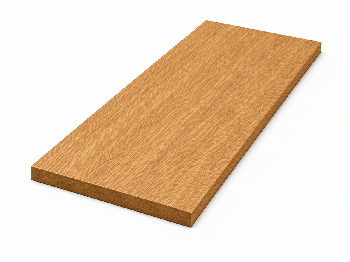 Мебельный щит из дуба цельноламельный, 1200×400×25 мм, сорт ВС