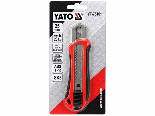 Нож для ремонтных работ 25 мм Yato YT-75101
