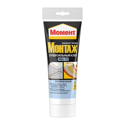 Клей Монтаж Момент  универсальный Суперсильный Прозрачный 185 г