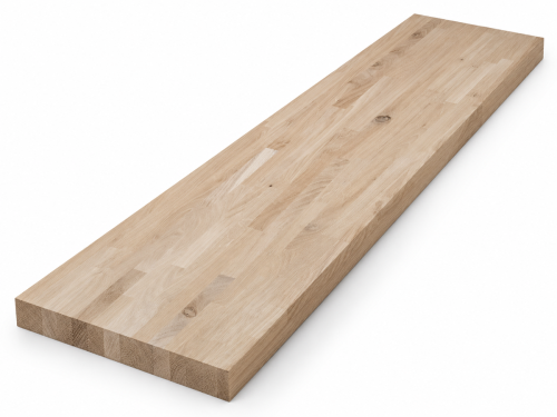 Мебельный щит из сращённого дуба, 1200×300×40 мм, сорт 3/3