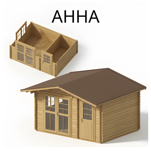 Садовый домик Анна 3x4, толщина 44 мм (готовая комплектация)