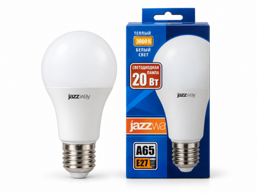 Лампа светодиодная Jazzway PLED-LX A65, 20 Вт, E27, 3000 К