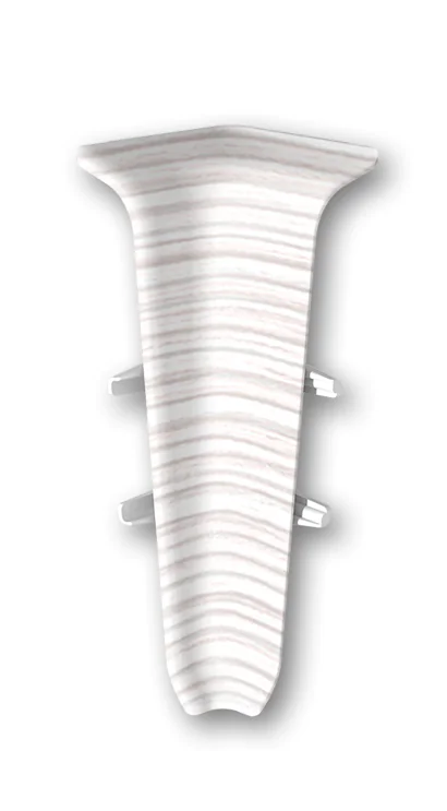 Угол внутренний для плинтуса 70мм "Идеал Деконика", 255 Ясень бьянко