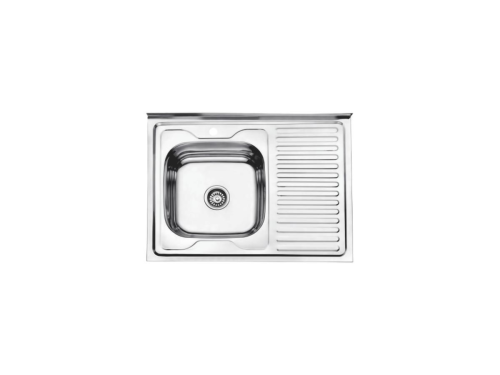 Мойка кухонная Ledeme L68060-6L, нержавеющая сталь, левая, с сифоном