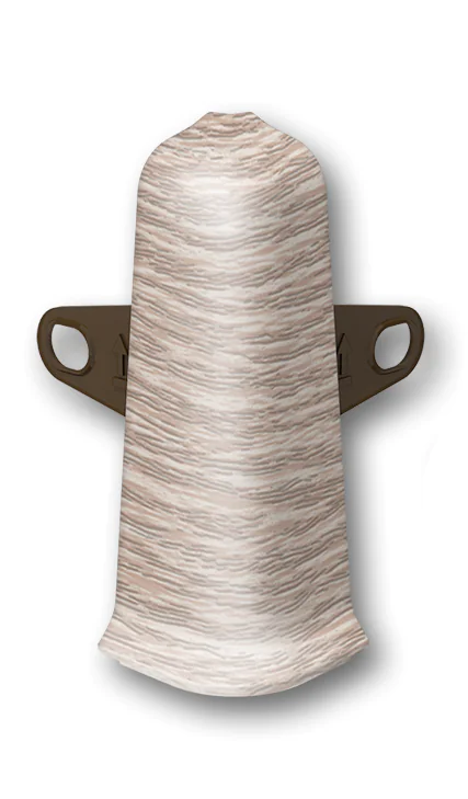 Угол наружный  для плинтуса 70мм "Идеал Деконика", 229 Дуб латте