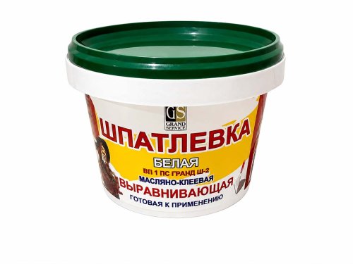 Шпатлёвка белая Гранд-Сервис Ш-2, масляно-клеевая, выравнивающая, готовая, 1 кг