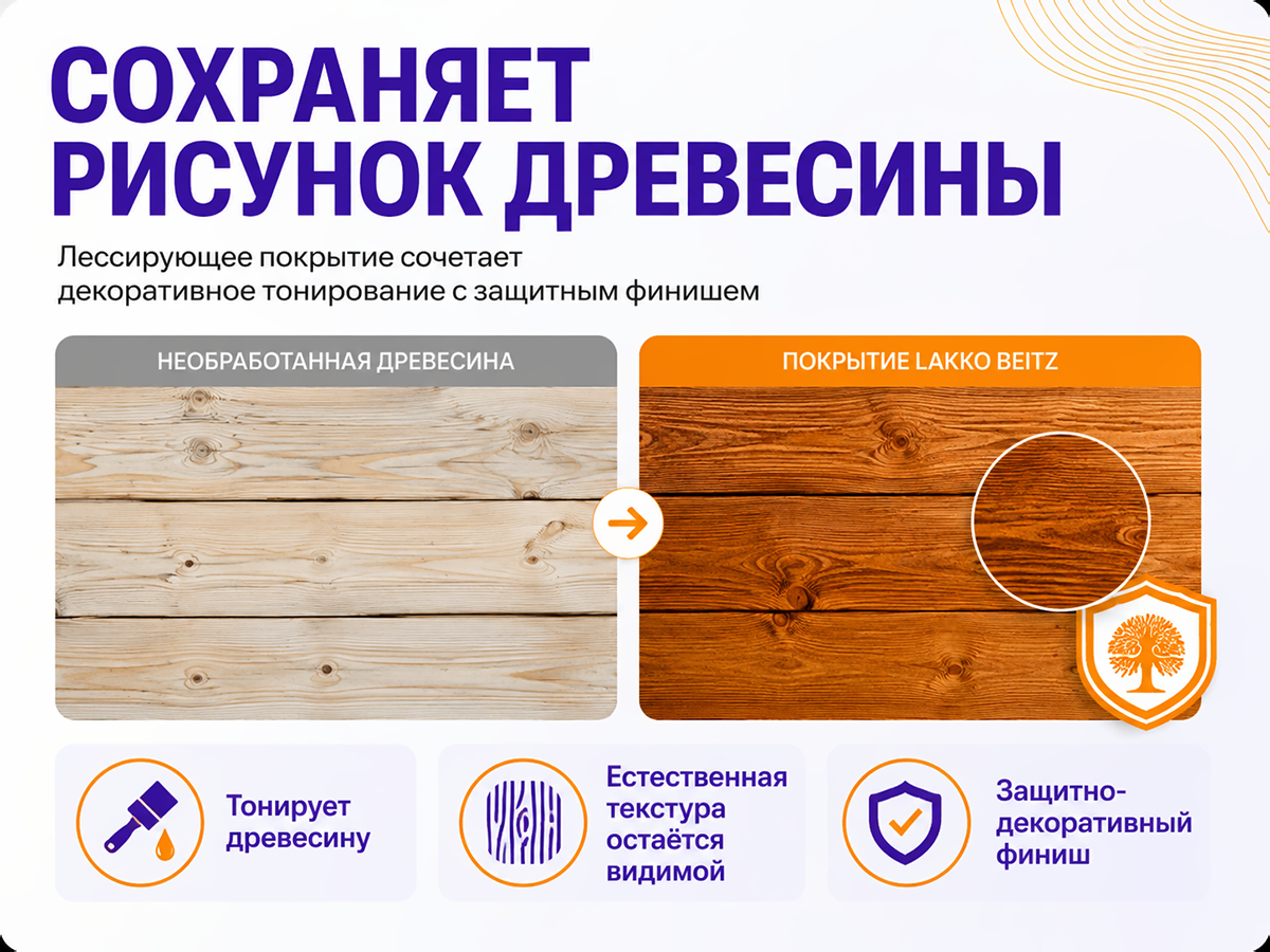 Лак-пропитка ПФ-11 BAUMASTER LakkoBeitz (11) «Линовская пихта», 0,7 кг фото 3