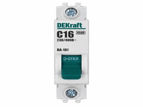 Автоматический выключатель DEKraft ВА-101, 1P, C16, 4,5 кА, 11054DEK