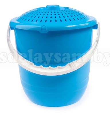 Ведро Practic lux (Практик люкс) с крышкой 12 л голубая лагуна BEROSS