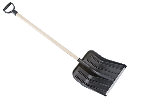 Лопата для снега Люск черный с черенком