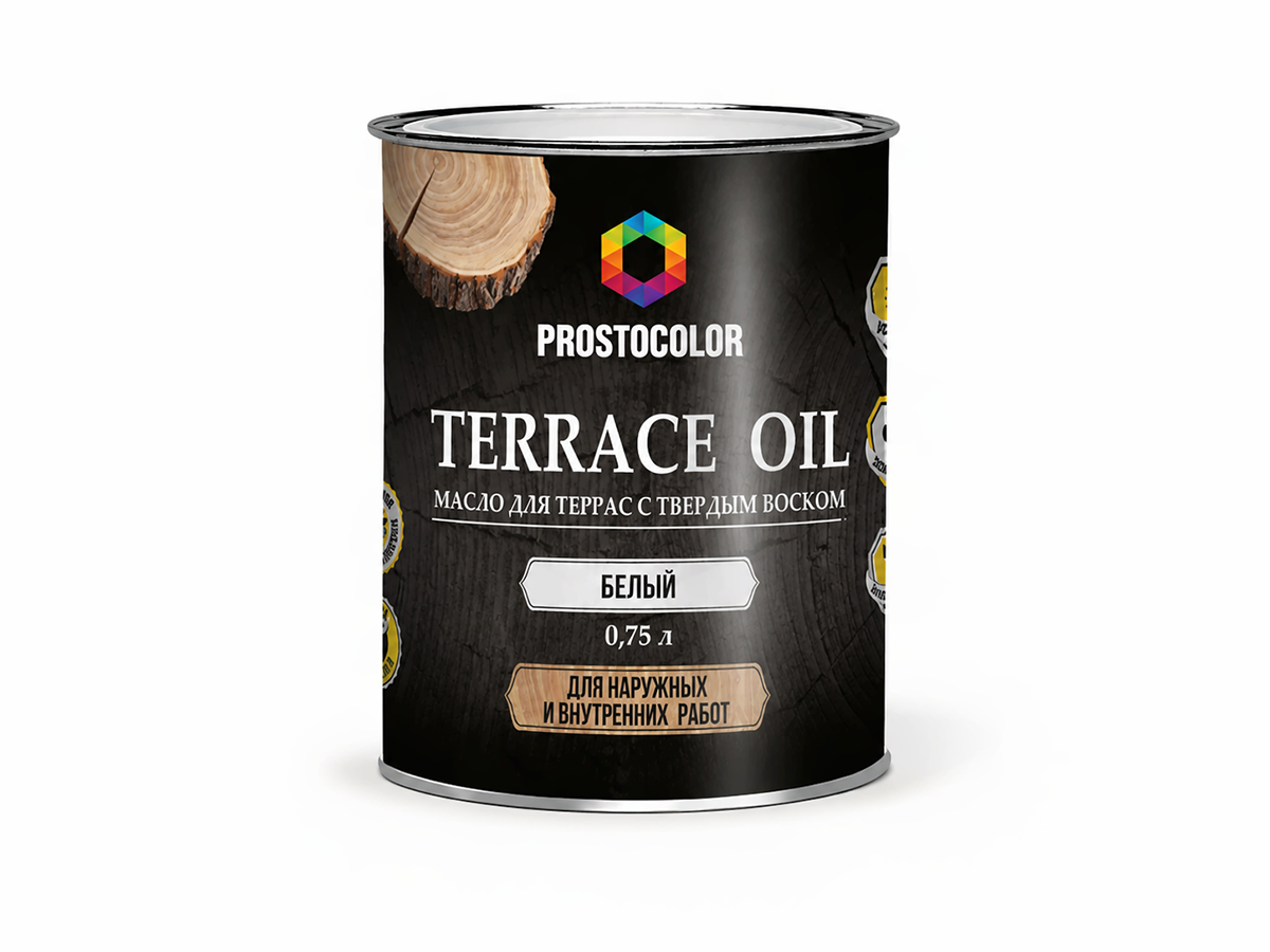 Масло для террас PROSTOCOLOR, белый, 0,75 л