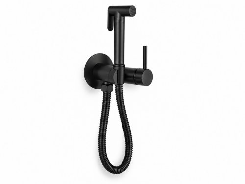 Гигиенический душ со смесителем Frap F7505-6, чёрный