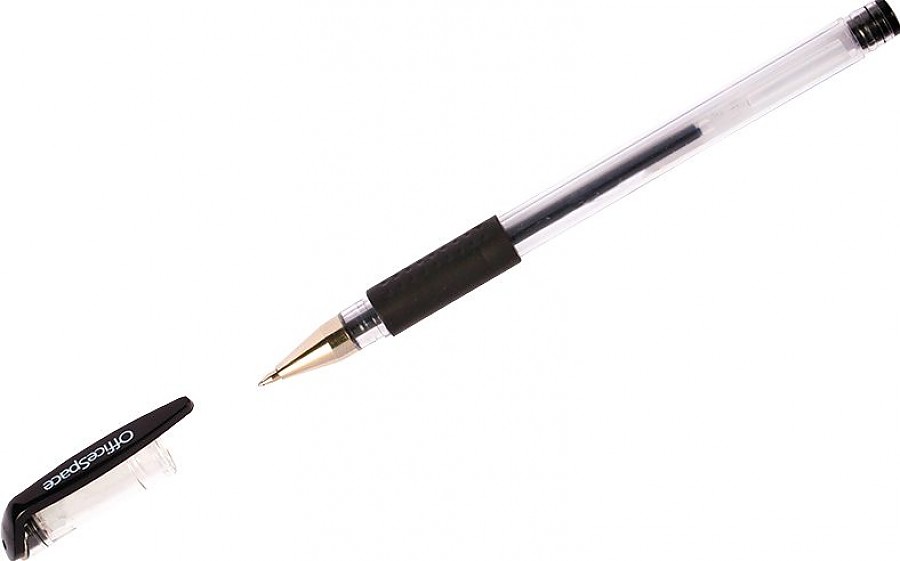 Ручка гелевая OfficeSpace черная, 0,5мм