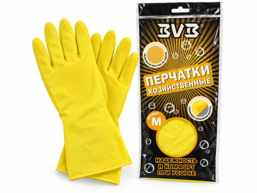 BVB перчатки хозяйственные латексные, размер M
