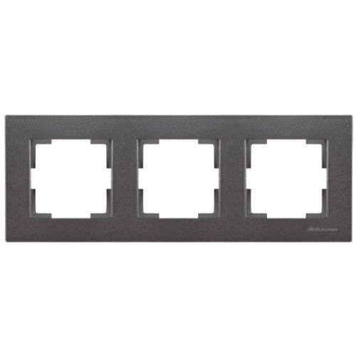 Rita - Рамка 3 поста, горизонтальный монтаж, дымчатый  2220-800-1395