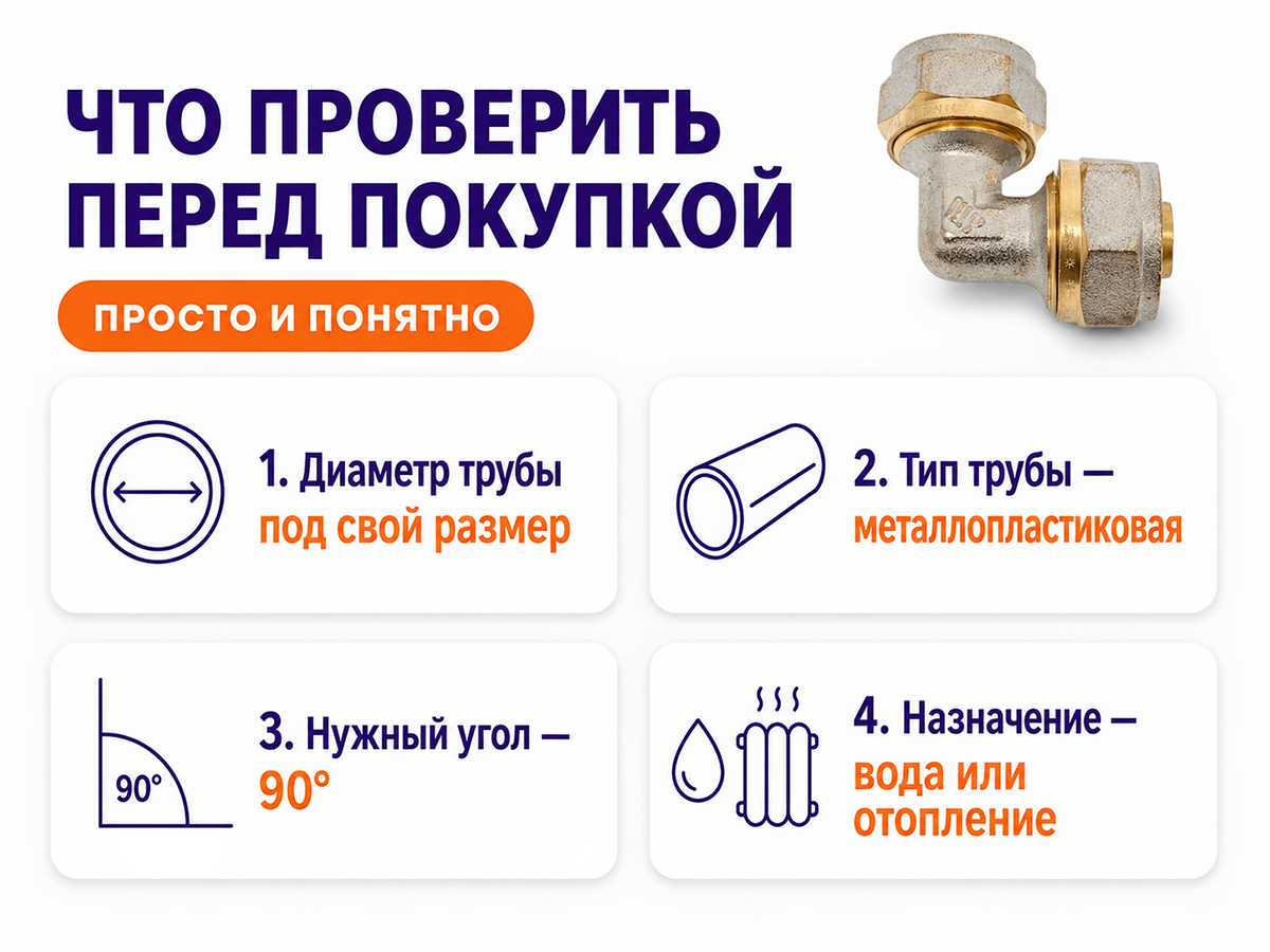 Угольник обжимной для металлопластиковой трубы фото 5
