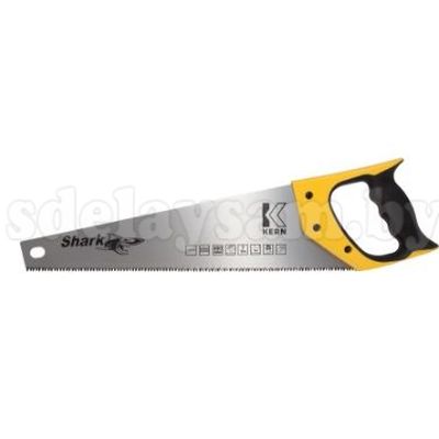 Ножовка по дереву 400мм, 7TPI, 3D-заточка, закал.зубья, Shark, рукоятка 2K KERN (шт) ,KE125799