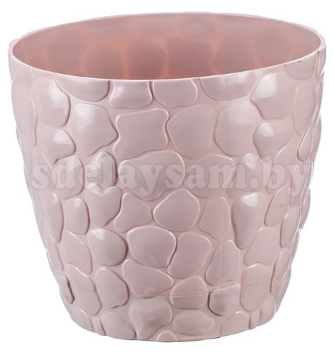 Кашпо КАМНИ D220мм 4,8л чайная роза