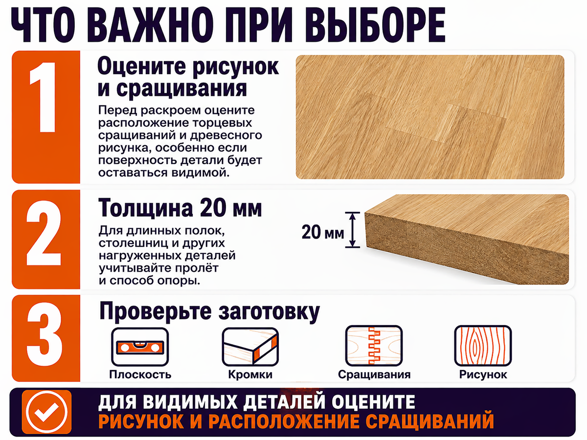 Мебельный щит из дуба сращённый, 1600×600×20 мм, сорт 2/3 фото 5