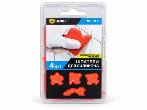 Шпатели для силикона GRAFF Expert DC631, набор 4 шт.
