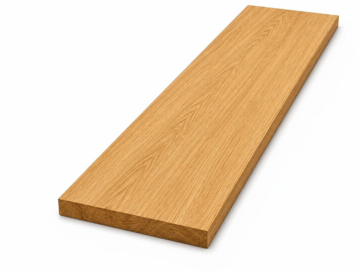 Мебельный щит из дуба цельноламельный, 1000×300×25 мм, сорт ВС