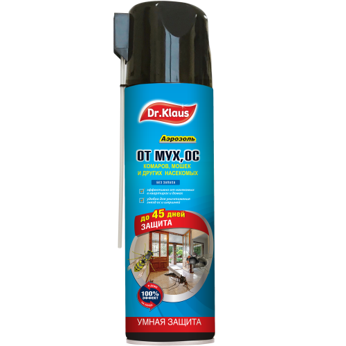 Dr.Klaus Аэрозоль от мух ос и других летающих насекомых 600мл/12