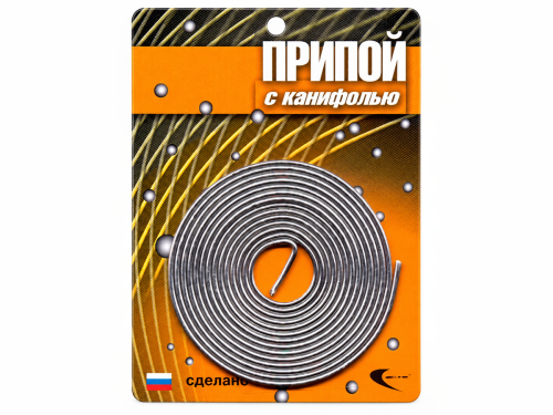 Векта припой ПОС-61 30305, Ø1 мм, с канифолью, 1 м