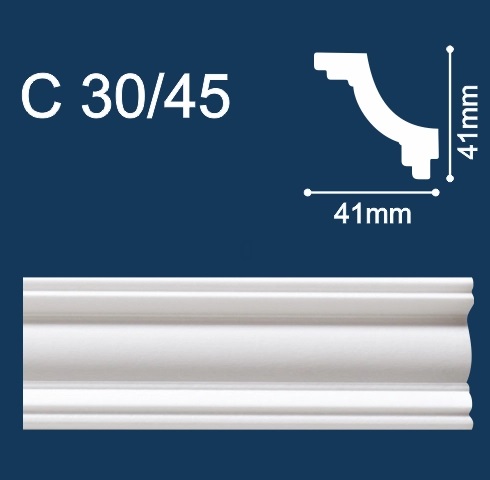 Плинтус потолочный Солид C 30/45