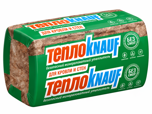 KNAUF плита теплоизоляционная ТеплоКНАУФ для кровли и стен TS 036, 1230×610×100 мм