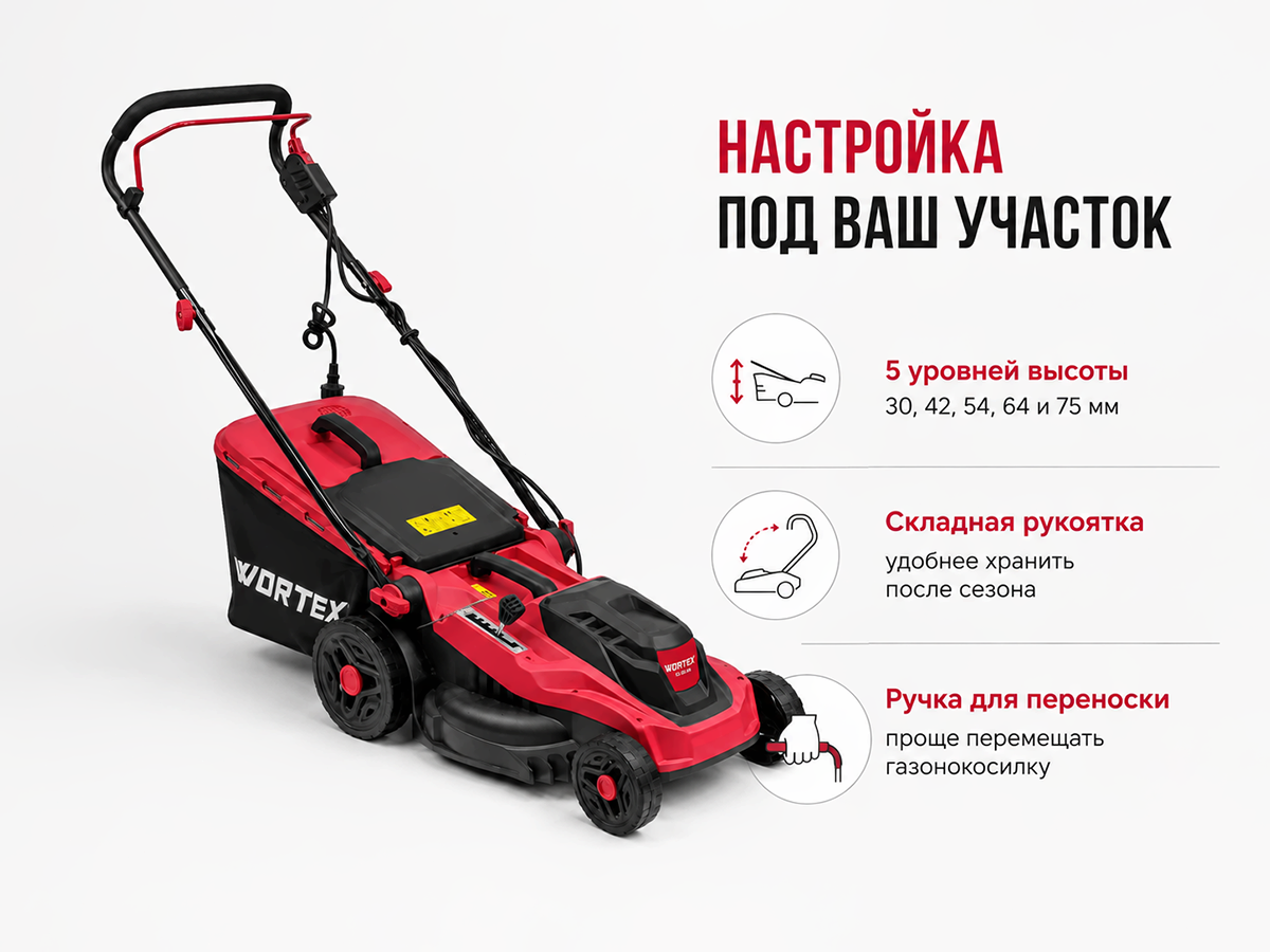 Электрическая газонокосилка WORTEX LM 3816 фото 3