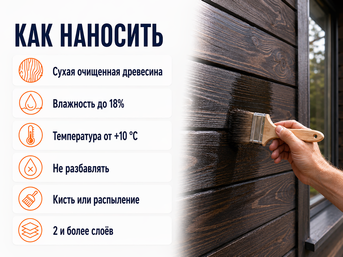 Состав PROFITEX декоративно-защитный для древесины «Черный венге», 3 л (2,2 кг) фото 5